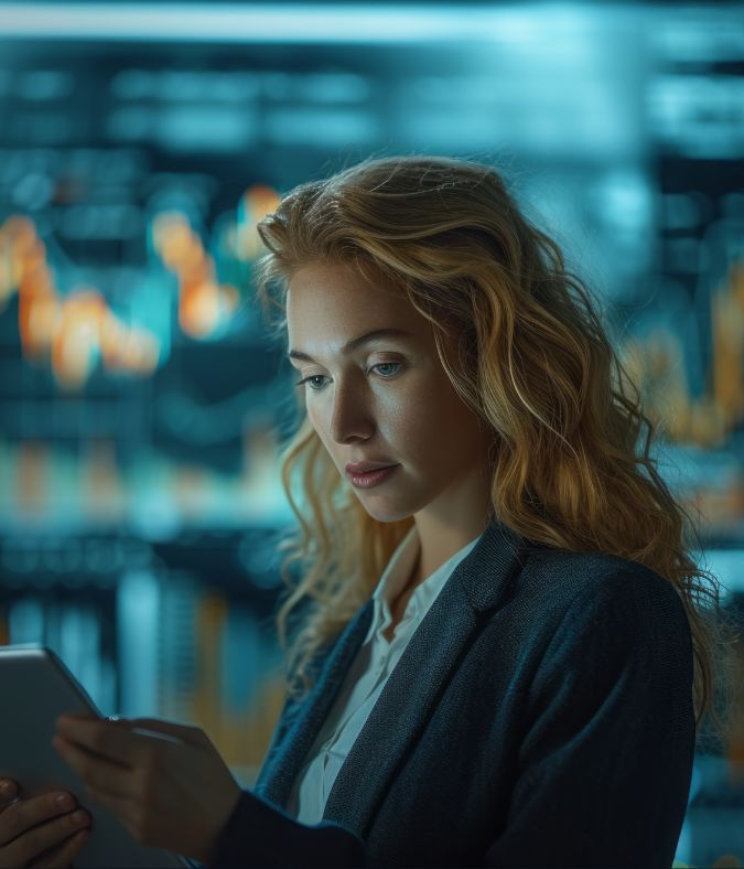 Women looking at tablet